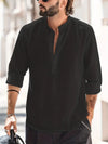 Heren linnen shirt - lichtgewicht casual mode voor zomerdagen - stijlvolle lange mouwen top voor dagelijks gebruik