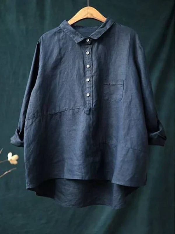 Heren casual shirt van lichtgewicht linnen - ontspannen pasvorm, veelzijdige stijl, gemakkelijk in onderhoud
