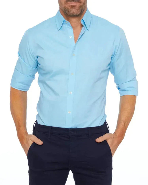 Heren slim fit avondhemd - eigentijdse lange mouwen button-up voor smart-casual evenementen