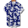 Bloemenpatroon kortemouwen shirt - veelzijdig casual herenoverhemd
