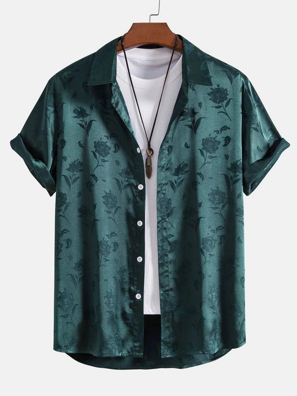 Heren casual shirt met bloemenprint - lichtgewicht overhemd voor een moeiteloze stijl