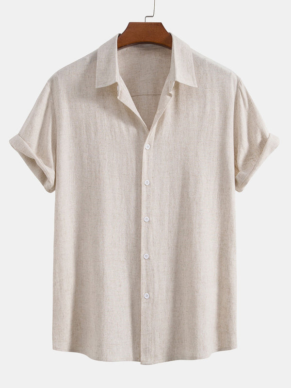Heren korte mouw shirt - lichtgewicht zomeroutfit met stijlvolle button-up design voor dagelijks gebruik