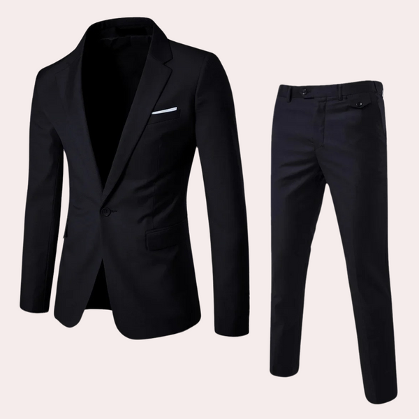 2-delig herenpak slim fit blazer en broek