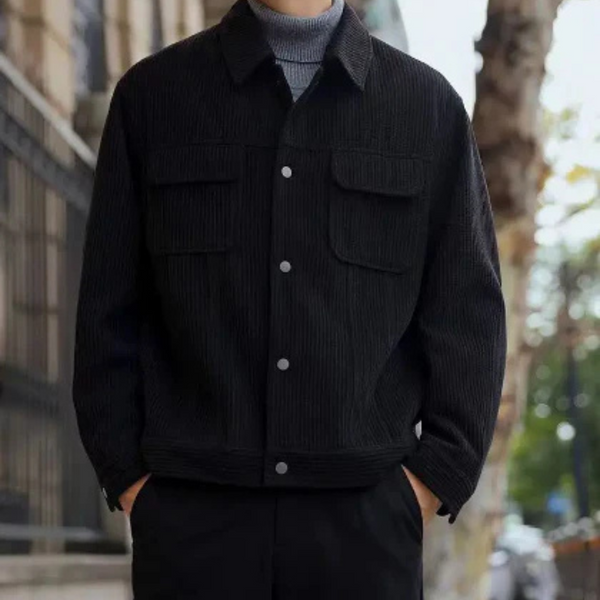 Casual corduroy jacket - trendy herenoutfit