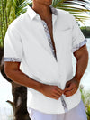 Heren casual zomershirt - lichtgewicht button-up met korte mouwen voor ontspanning op vakantie
