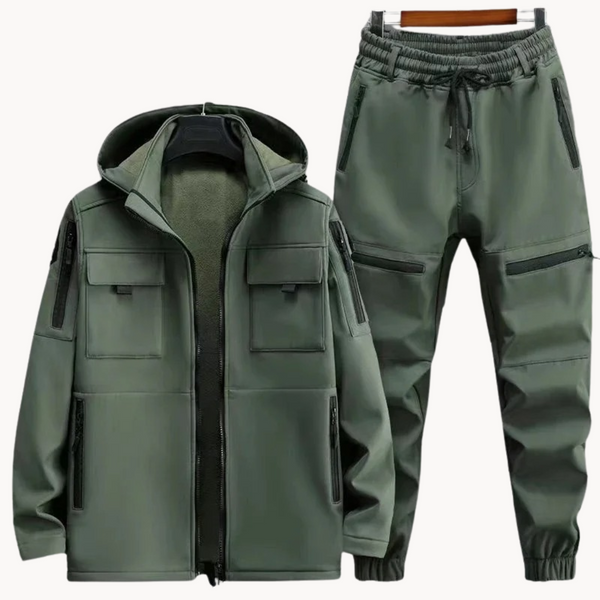 2-delige outdoor fleece set voor heren - waterdichte, weerbestendige uitrusting voor avonturen