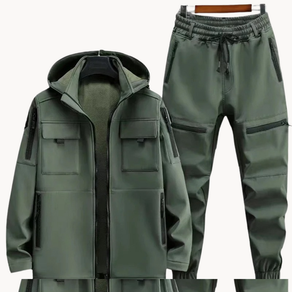 2-delige outdoor fleece set voor heren - waterdichte, weerbestendige uitrusting voor avonturen