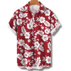 Bloemenpatroon kortemouwen shirt - veelzijdig casual herenoverhemd