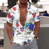 Bloemenprint kortebloes met korte mouwen - kleurrijke zomertop voor mannen