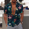 Bloemenprint kortebloes met korte mouwen - kleurrijke zomertop voor mannen