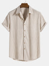 2-delige mannen set met korte mouwen - ribbed shirt en shorts