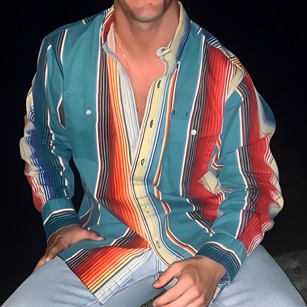 Heren gestreepte lange mouw shirt - stijlvolle casual top voor dagelijks gebruik