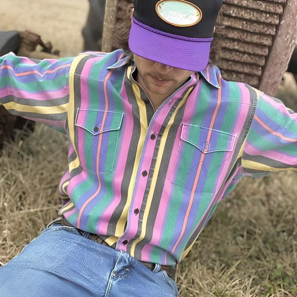 Heren gestreepte lange mouw shirt - stijlvolle casual top voor dagelijks gebruik