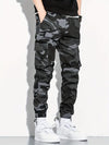 Heren camo grijze cargo broeken - functionele alledaagse mode met relaxte fit