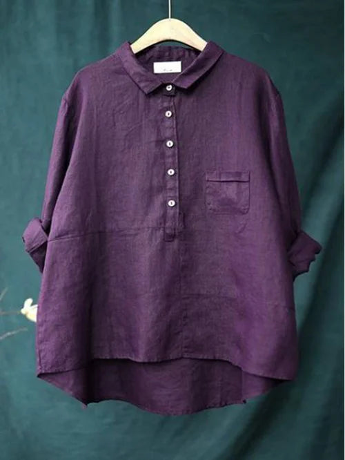 Heren casual shirt van lichtgewicht linnen - ontspannen pasvorm, veelzijdige stijl, gemakkelijk in onderhoud