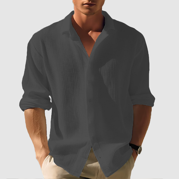 Lichte overhemd voor mannen - veelzijdige lange mouw voor casual en kantoorlook