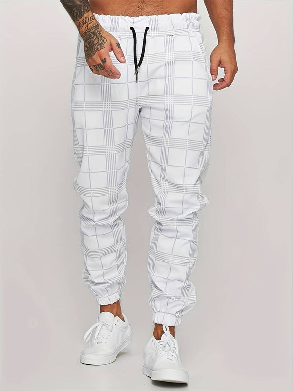Moderne heren joggers met ruitjes - veelzijdige broeken voor elke gelegenheid