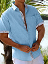 Heren casual zomershirt - lichtgewicht button-up met korte mouwen voor ontspanning op vakantie