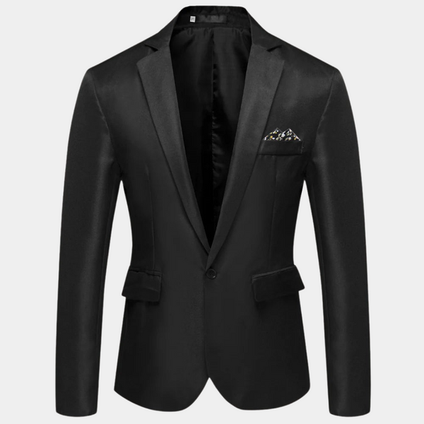 Stijlvolle zwarte blazer - op maat gemaakte formele jacket voor mannen