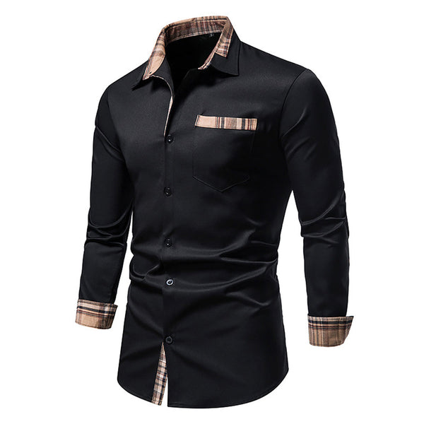 Heren smart casual shirt met geruit detail - eigentijdse fit kantoorkleding voor mannen