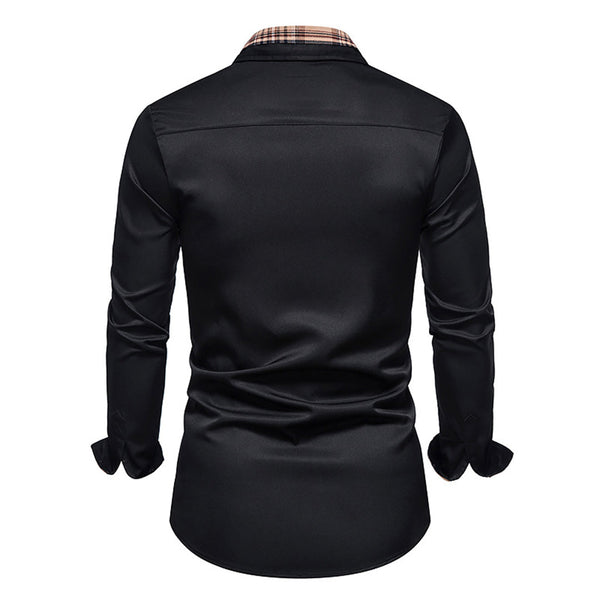 Heren smart casual shirt met geruit detail - eigentijdse fit kantoorkleding voor mannen