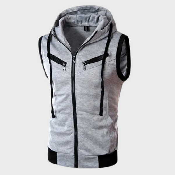 Heren mouwloze hooded gilet - veelzijdig laagjesstuk
