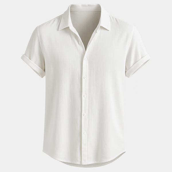 Heren korte mouw linnen shirt - ademend en relaxed fit casual top