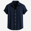 Heren korte mouw linnen shirt - ademend en relaxed fit casual top