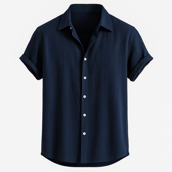 Heren korte mouw linnen shirt - ademend en relaxed fit casual top