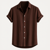 Heren korte mouw linnen shirt - ademend en relaxed fit casual top
