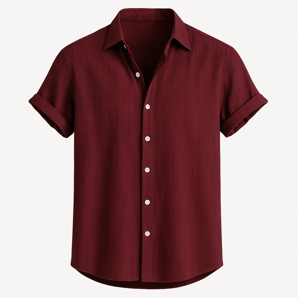 Heren korte mouw linnen shirt - ademend en relaxed fit casual top