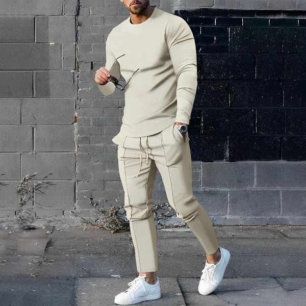 2-delige set met lange mouwen en broek - modieuze loungewear voor mannen