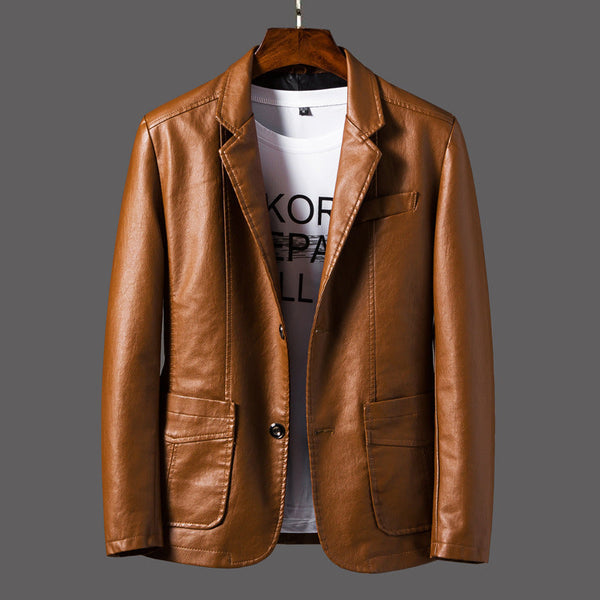 Heren leren blazer - op maat gemaakte jas voor een verfijnde stijl