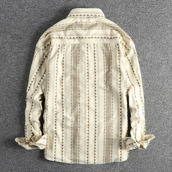 Lichtgewicht overhemd met lange mouwen voor mannen - trendy katoenen button-up voor dagelijkse gelegenheden