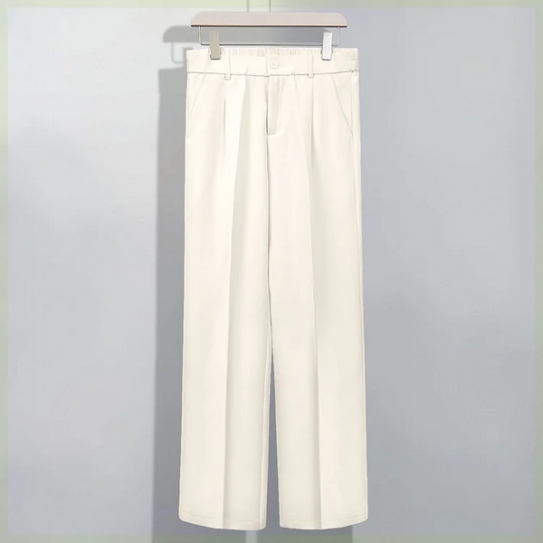 Heren slim fit smart broeken voor kantoor en avondkleding - klassiek formele pantalon