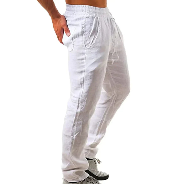 Heren linnen broek - ademende zomerpants - lichtgewicht relaxed fit voor casual dagen