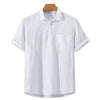 Korte mouwen linnen polo shirt - casual mannen zomer shirt