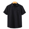 Korte mouwen linnen polo shirt - casual mannen zomer shirt