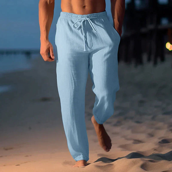 Leren lijnbroek voor heren - lichtgewicht en ademend casual kledingstuk