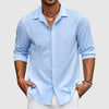 Heren casual linnen shirt - elegante lange mouwen zomeroutfit in lichtgewicht ademende stof