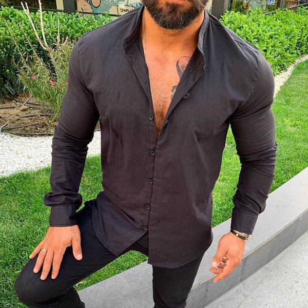 Linnen overhemd met lange mouwen - stijlvolle casual shirt voor heren