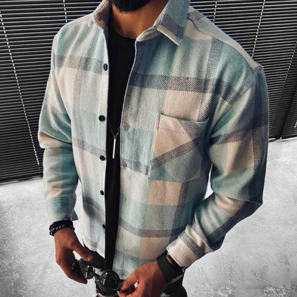 Chique geruite blouse - veelzijdige flanellen top voor heren