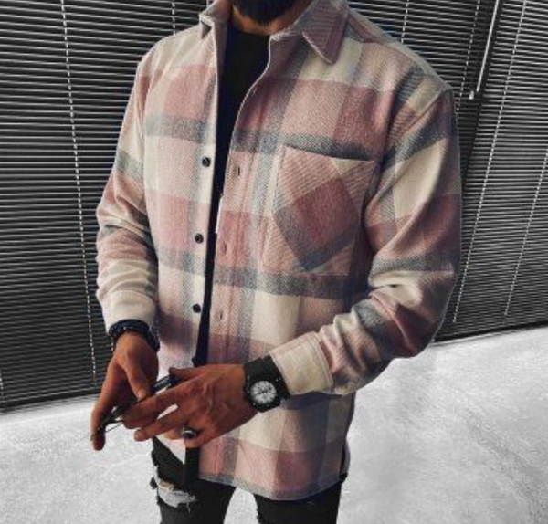 Chique geruite blouse - veelzijdige flanellen top voor heren