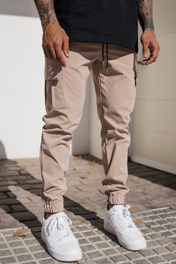 Heren cargobroek - stijlvolle beige casual wear voor dagelijks gemak