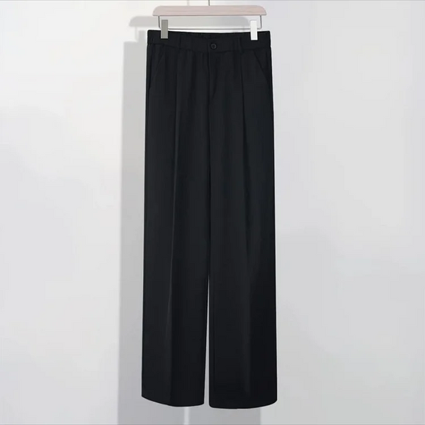 Heren slim fit smart broeken voor kantoor en avondkleding - klassiek formele pantalon