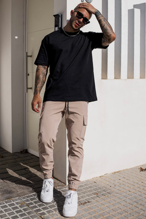 Heren cargobroek - stijlvolle beige casual wear voor dagelijks gemak