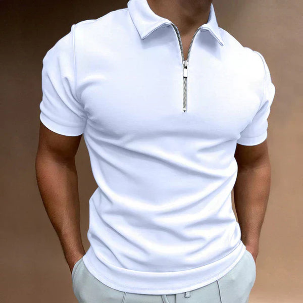 Heren polo met rits - moderne korte mouw polo voor casual gebruik