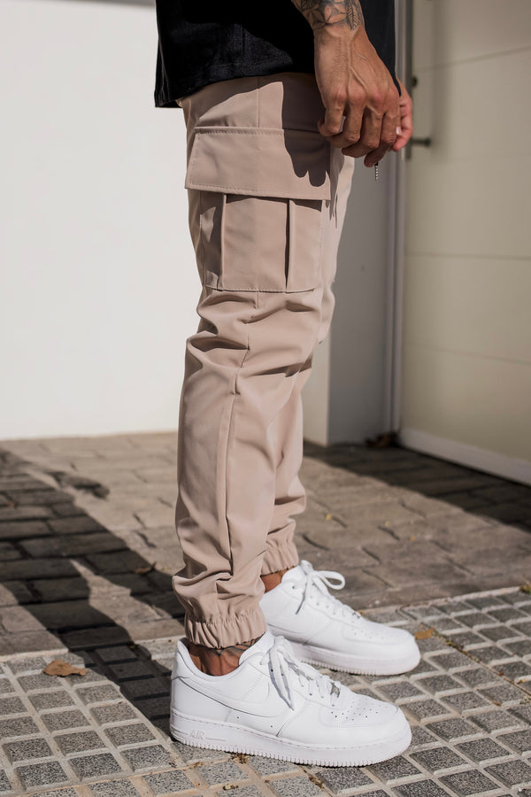 Heren cargobroek - stijlvolle beige casual wear voor dagelijks gemak