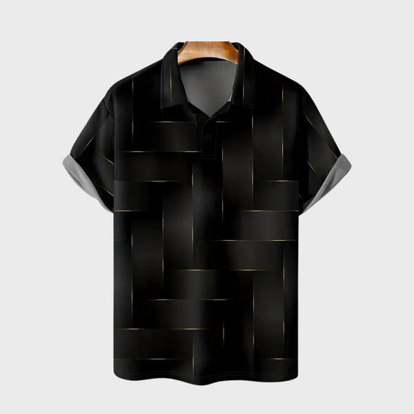 Heren polo shirt moderne casual uitstraling - uniek patroon korte mouwen top voor relaxte dagen