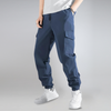 Heren cargo broeken duurzame utility joggers marineblauw casual wear - multi-pocket design, ontspannen pasvorm